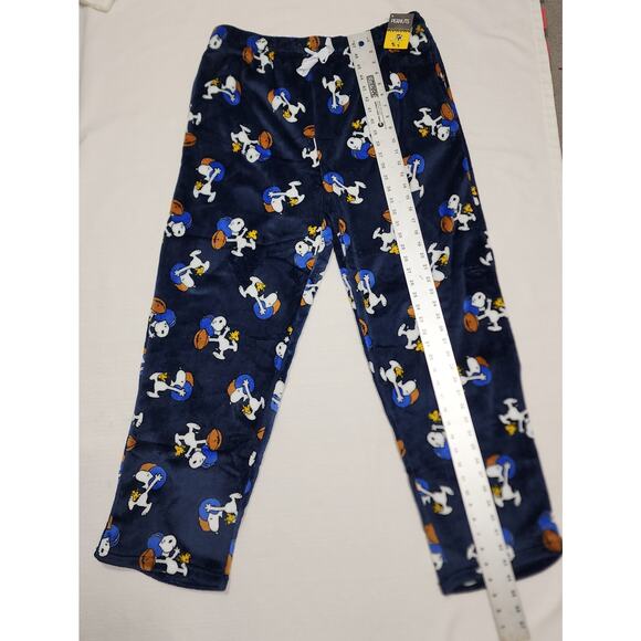 Snoopy and Woodstock playing football fleece pajama men XL NWT - Picture 6 of 8